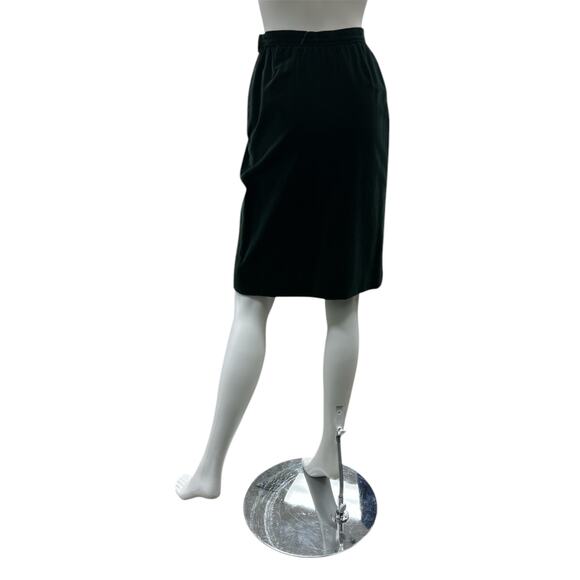 Vintage Rive Gauche YSL Skirt Women’s SZ S Velvet Pencil Style Emerald Gorgeous - Picture 3 of 4